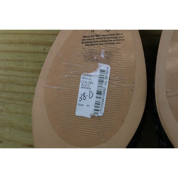 Free People Sandals 11 Black Mirage Woven 41 Mules Fringe Slides New - Picture 8 of 8